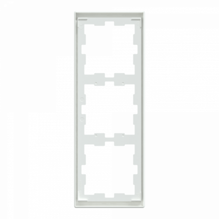 D-Life - cadre de finition - blanc lotus - 3 postes