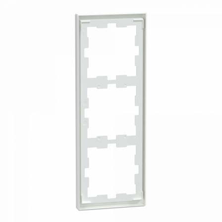 D-Life - cadre de finition - blanc lotus - 3 postes
