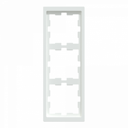 D-Life - cadre de finition - blanc lotus - 3 postes