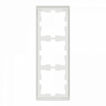 D-Life - cadre de finition - blanc nordic mat - 3 postes