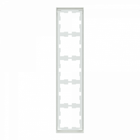 D-Life - cadre de finition - blanc lotus - 5 postes
