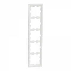 D-Life - cadre de finition - blanc nordic mat - 5 postes