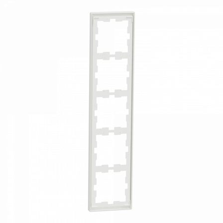D-Life - cadre de finition - blanc nordic mat - 5 postes