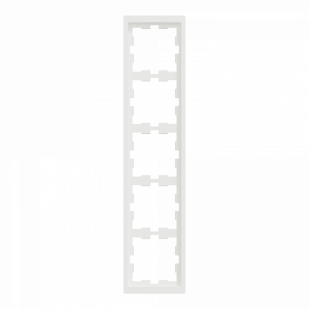 D-Life - cadre de finition - blanc nordic mat - 5 postes
