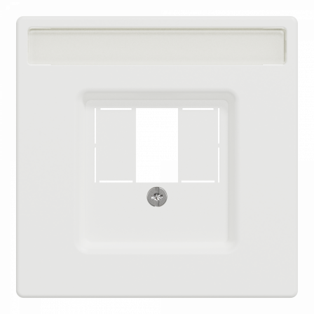 D-Life - enjoliveur pr prise conn multimédia - porte-étiquet - blanc nordic mat