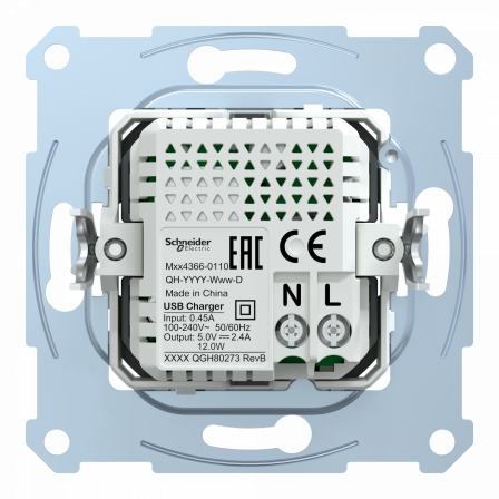 D-Life - prise chargeur double - USB A+C - 2.4 A - méca seul