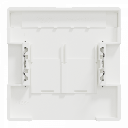 D-Life - enjoliveur prise double RJ45 S-One - porte-étiquette - blanc nordic mat