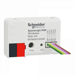 SpaceLogic KNX Interface Bouton Poussoir Basic, 4 canaux, Secure