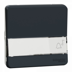 Mureva Styl - Bouton poussoir porte-etiquette - composable - IP55 - IK08 - gris