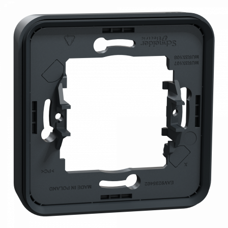 Mureva Styl - Cadre 1 poste - encastré - IP55 - IK08 - gris