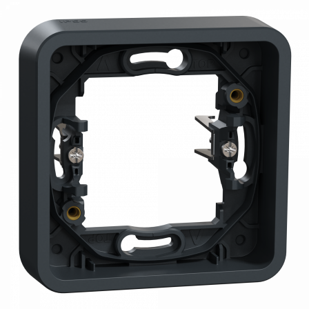 Mureva Styl - Cadre 1 poste à griffes - encastré - IP55 - IK08 - gris