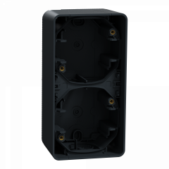 Mureva Styl - Boîte 2 postes verticale - saillie - IP55 - IK08 - gris