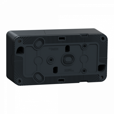 Mureva Styl - Boîte 2 postes horizontale - saillie - IP55 - IK08 - gris