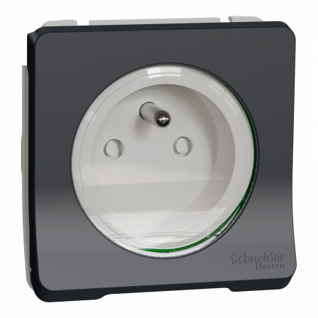 Mureva Styl - Prise de courant 2P+T à vis - composable - IP55 - IK08 - gris