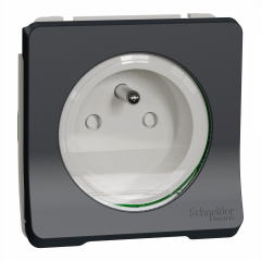 Mureva Styl - Prise de courant 2P+T à vis - composable - IP55 - IK08 - gris