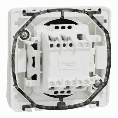 Mureva Styl - Bouton poussoir - composable - IP55 IK08 - connexion auto - blanc