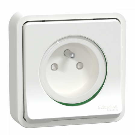 Mureva Styl - Lot de 60 2P+T avec cadre - étanche blanc -sans emballage unitaire