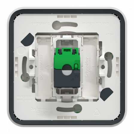 Mureva Styl - Prise RJ45 cat 6A blindé STP FTP - composable - IP55 IK07 - blanc