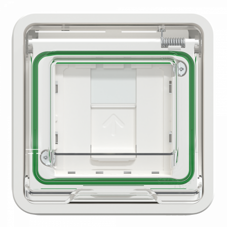 Mureva Styl - Prise RJ45 cat 6A blindé STP FTP - composable - IP55 IK07 - blanc