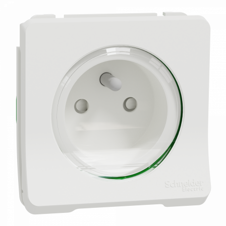 Mureva Styl - Prise courant 2P+T - composable - IP55 IK08 - connex auto - blanc