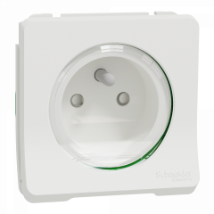 Mureva Styl - Prise courant 2P+T - composable - IP55 IK08 - connex auto - blanc