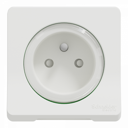 Mureva Styl - Prise courant 2P+T - composable - IP55 IK08 - connex auto - blanc