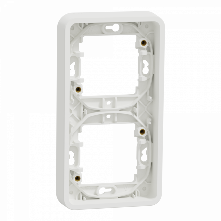 Mureva Styl - Cadre 2 postes vertical - encastré - IP55 - IK08 - blanc