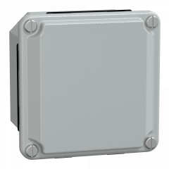 PanelSeT SDB - boîte acier - couvercle bas - sans prédécoupage - 85x85x49mm