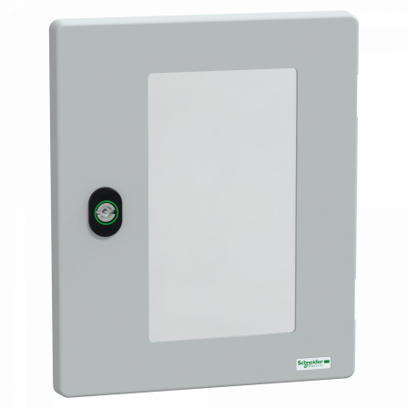 PanelSeT - Porte vitrée - sans serrure - coffret polyest PLM3025TG - H300xL250mm