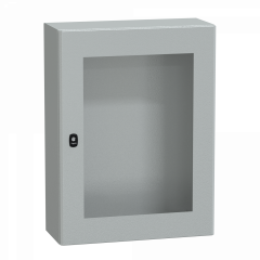 PanelSeT S3D - Enveloppe acier - H800xL600xP250 - porte vitrée