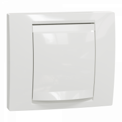 Unica - plaque de finition IP44 - Blanc - 1 poste