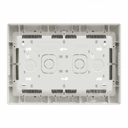 Unica - boîte de concentration saillie complète - 3 col de 4 mod - Blc antibact