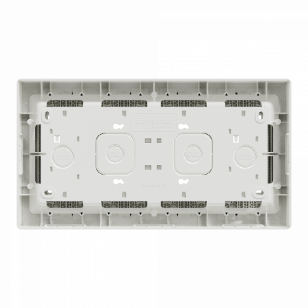Unica - boîte de concentration saillie complète - 4 col de 4 mod - Blc antibact