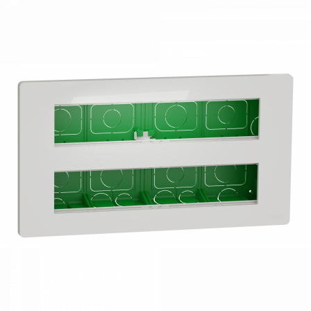 Unica - boîte de concentration encastrée complète - 2 rang de 10 mod - blc anti