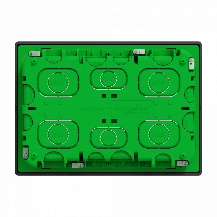 Unica - boîte de concentration encastrée complète - 3 col de 4 mod - Anthracite