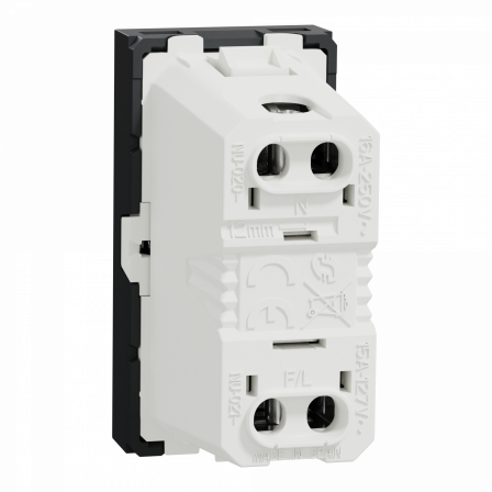 Unica - prise euroamericaine - 2P - 1 mod - Anthracite - méca seul