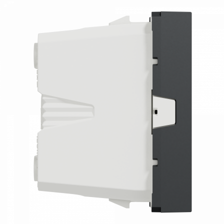 Unica - prise euroamericaine - 2P - 1 mod - Anthracite - méca seul