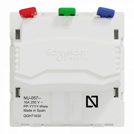 Unica - prise 2P+T - DE - connexion rapide - Blanc - méca seul