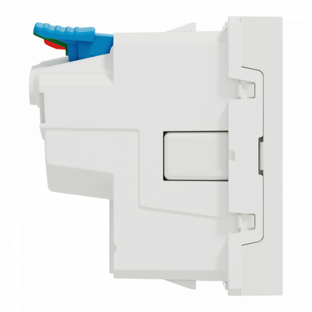 Unica - prise 2P+T - DE - connexion rapide - Blanc antibactérien - méca seul