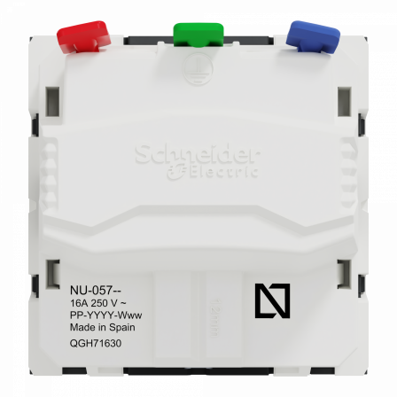 Unica - prise 2P+T - DE - connexion rapide - Anthracite - méca seul