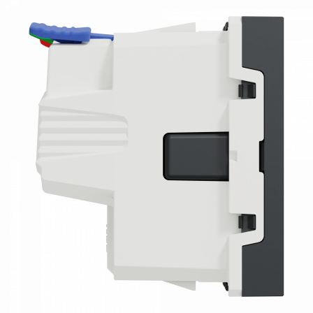 Unica - prise 2P+T - DE - connexion rapide - Anthracite - méca seul