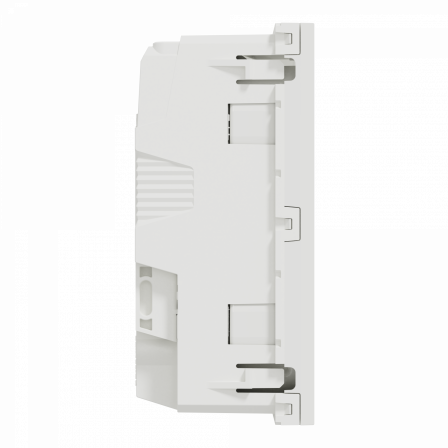 Unica - prise double 2P+T - DE - 45° - bornier à vis - Blanc - méca seul