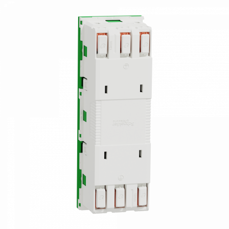 Unica - prise triple 2P+T - FR - 45° - Vert - méca seul