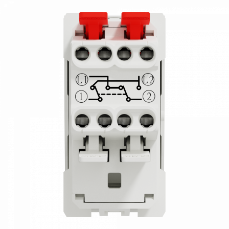 Unica - permutateur - 10A - 250Vca - 1 mod - Blanc antibactérien - méca seul