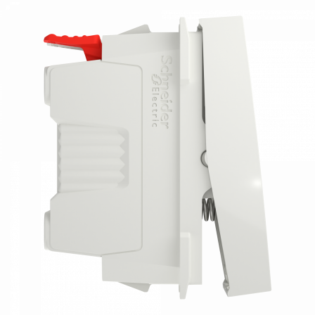 Unica - bouton-poussoir NO - 10A - connex rapide - 1 mod - Blanc - méca seul