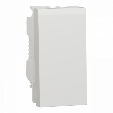 Unica - bouton-poussoir NO/NF - 10A - connex rapide - 1 mod - Blanc - méca seul