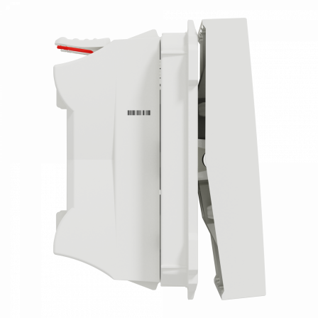 Unica - cde volet-roulant - double poussoir + STOP - 2 mod - Blanc - méca seul