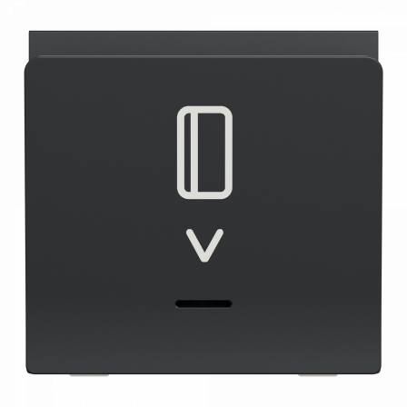 Unica - commande à carte NO/NF - 10A - 2 modules - Anthracite - mécanisme seul