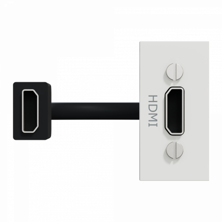 Unica - prise HDMI préconnectorisée - 1 mod - Blanc - méca seul