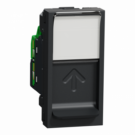 Unica - prise RJ45 simple - cat 6 FTP - 1 mod - Anthracite - méca seul